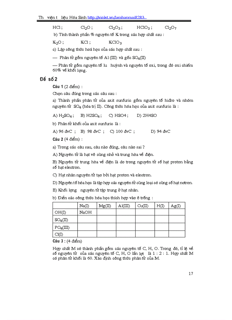 image for page Câu hỏi và bài tập KT Hóa 8 NXBGD chuong 1