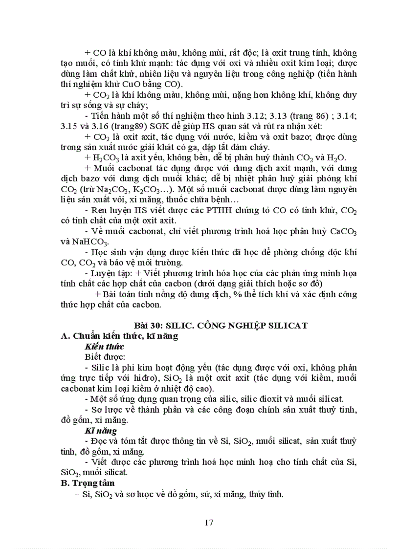 image for page Chuẩn kiến thức Kỹ năng Hóa học 9 THCS