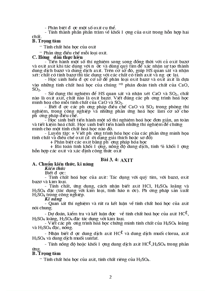 image for page Chuẩn kiến thức kỹ năng môn Hóa học 9