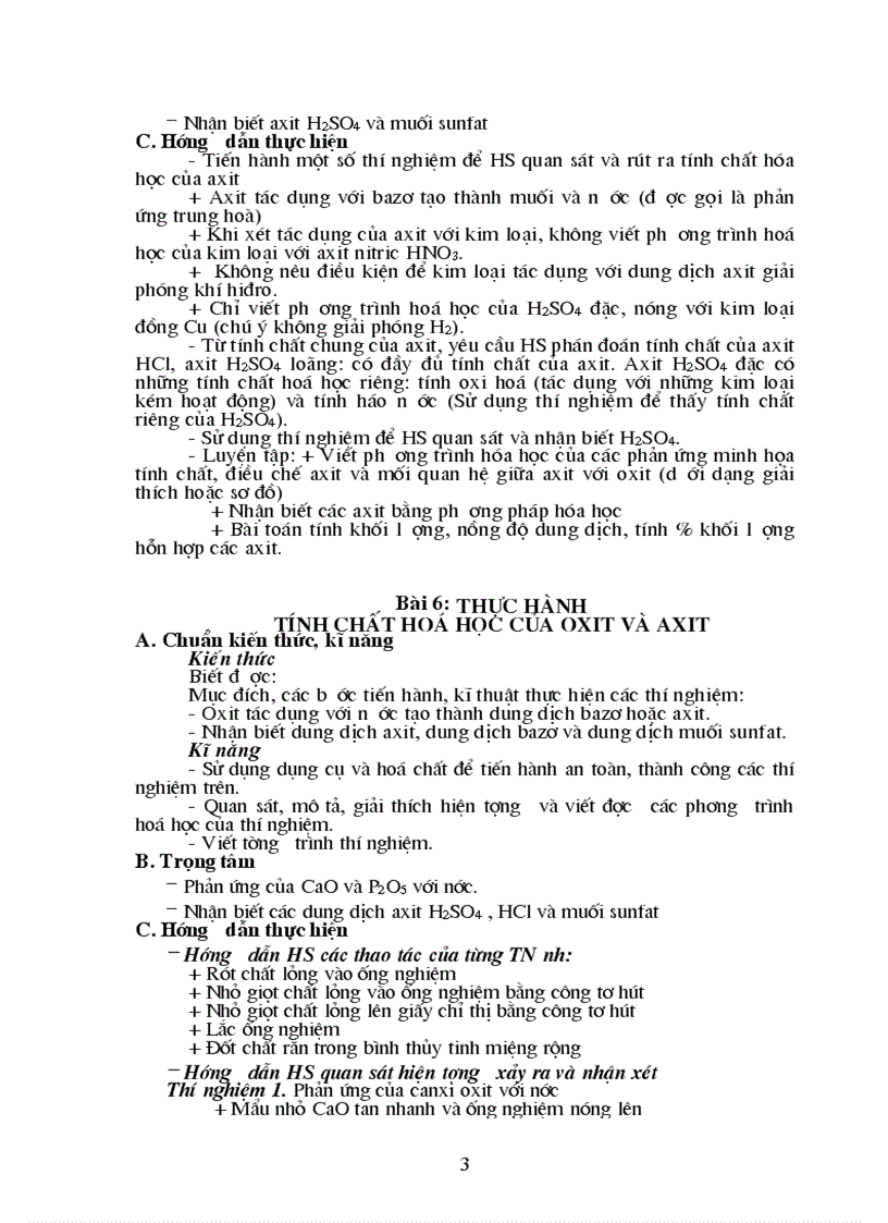 image for page Chuẩn kiến thức kỹ năng môn Hóa học 9