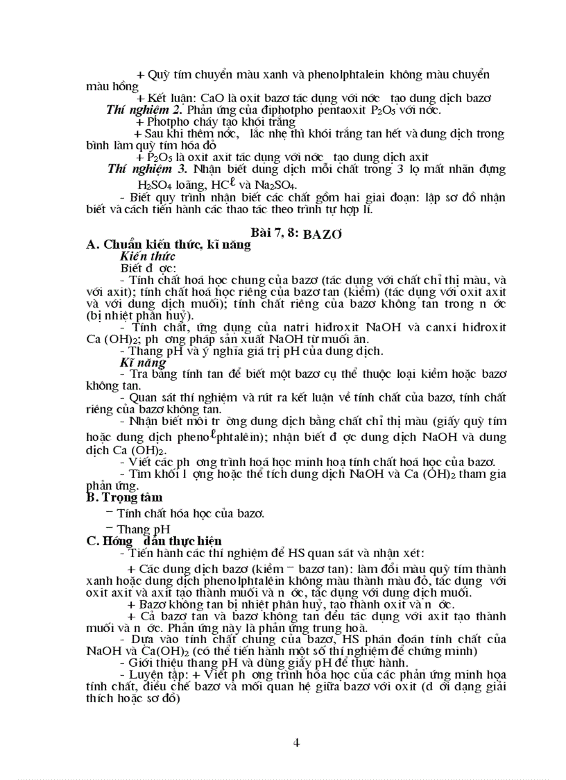 image for page Chuẩn kiến thức kỹ năng môn Hóa học 9