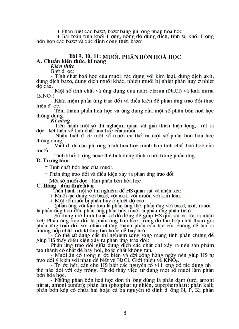 image for page Chuẩn kiến thức kỹ năng môn Hóa học 9