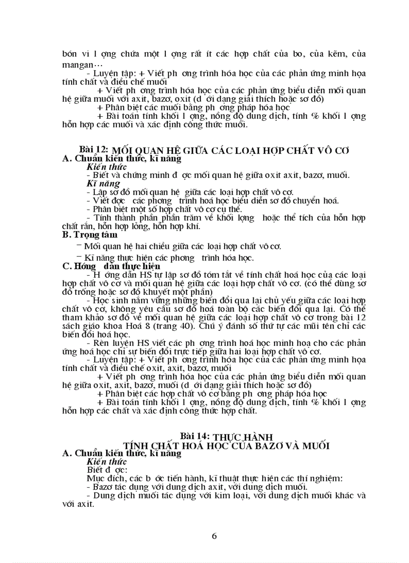 image for page Chuẩn kiến thức kỹ năng môn Hóa học 9