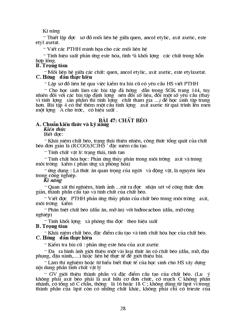 image for page Chuẩn kiến thức kỹ năng môn Hóa học 9