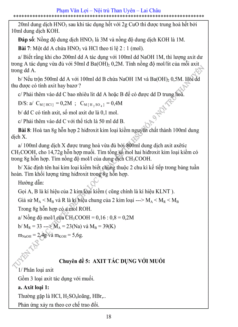 image for page Chuyên đề bồi dưỡng HSG hóa 9 được chọn lọc từ các đề thi HSG