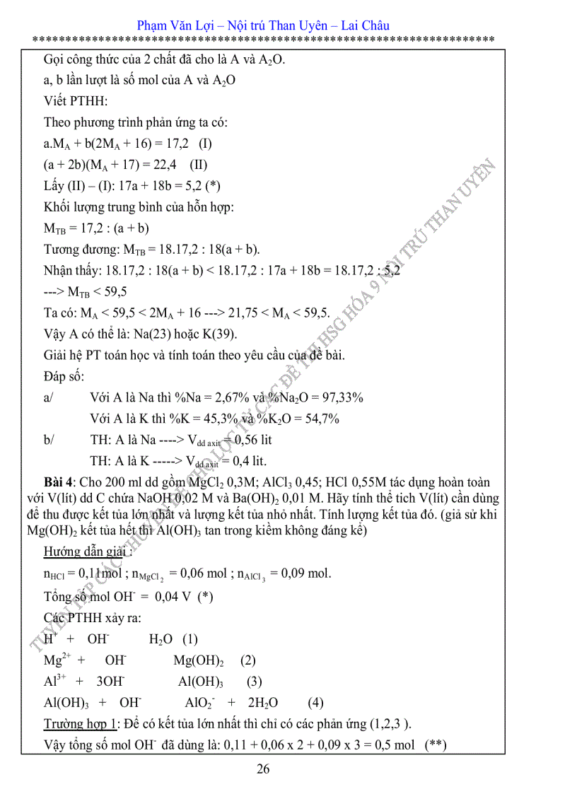 image for page Chuyên đề bồi dưỡng HSG hóa 9 được chọn lọc từ các đề thi HSG