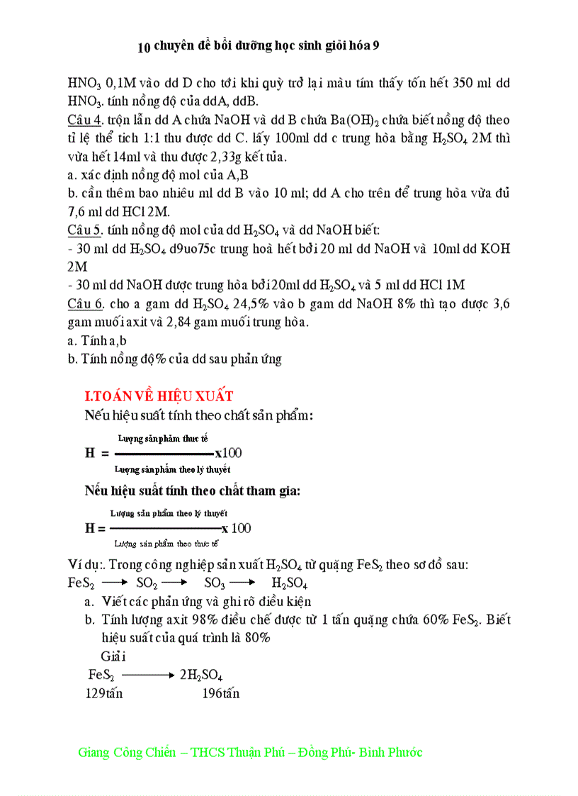 image for page Chuyên đề bồi dưỡng HSG hóa9 cực hay 2010