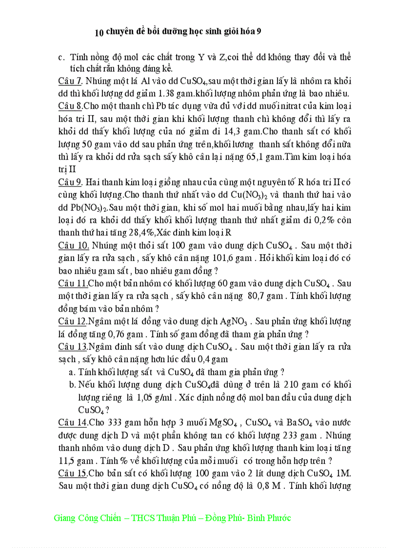 image for page Chuyên đề bồi dưỡng HSG hóa9 cực hay 2010