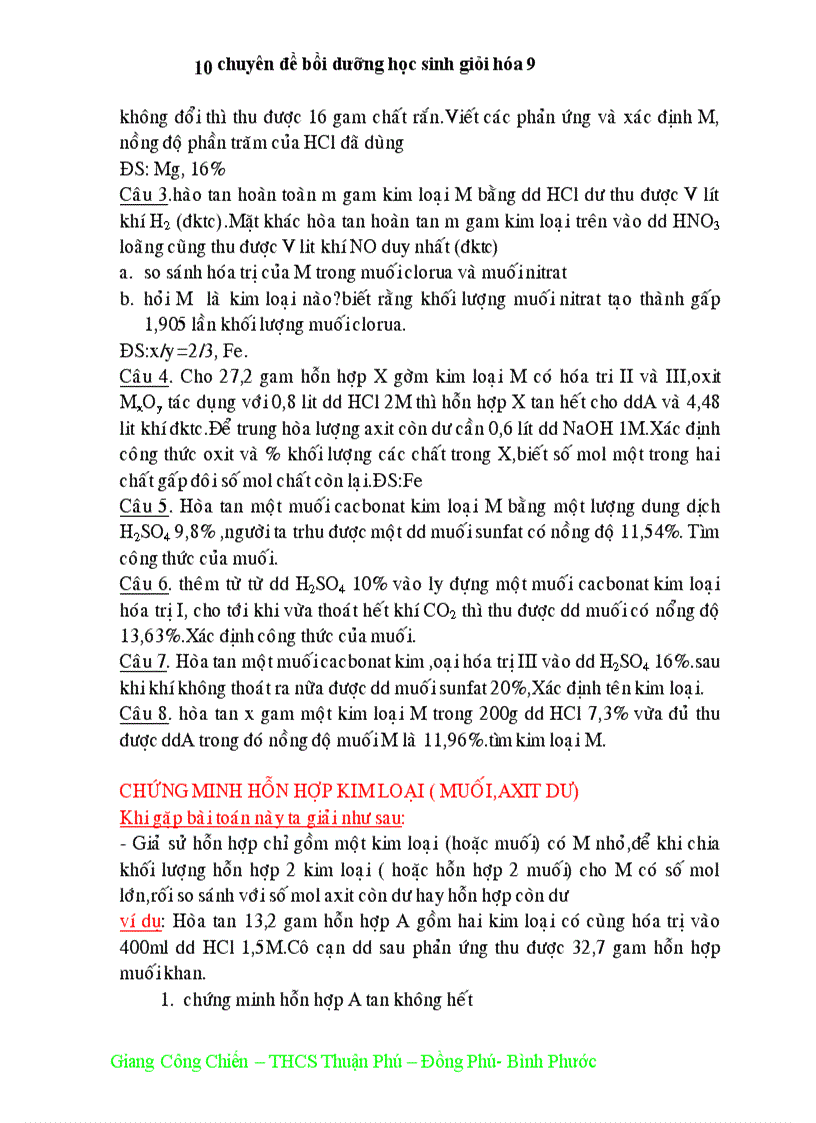 image for page Chuyên đề bồi dưỡng HSG hóa9 cực hay 2010