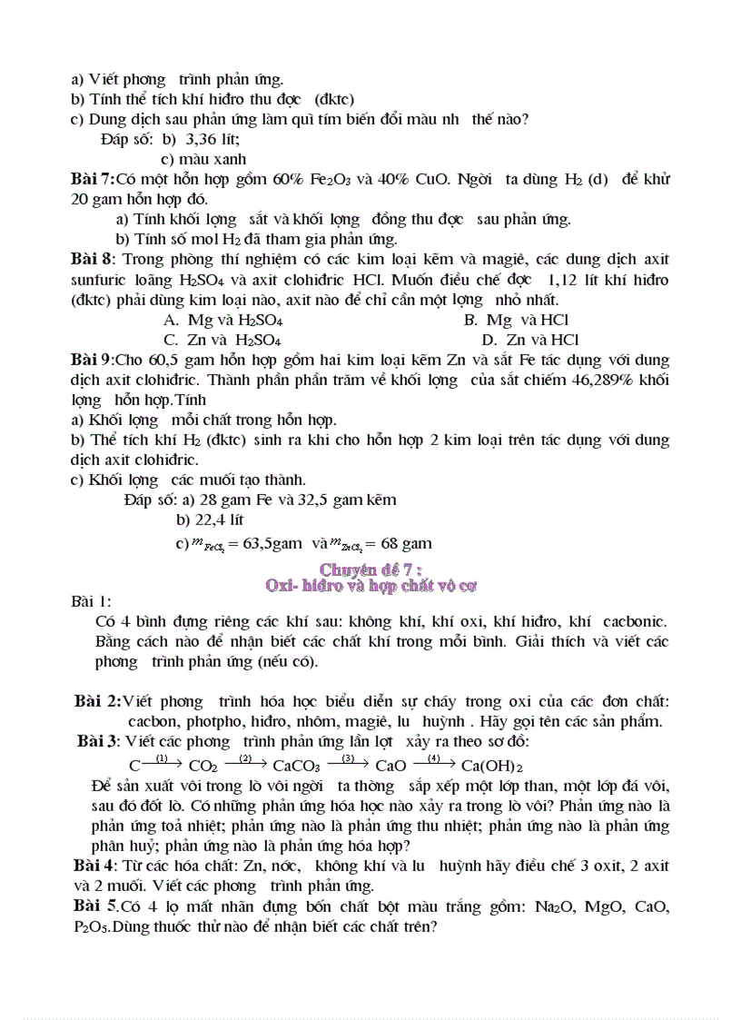 image for page Chuyen de on thi vao 10 Hoa THCS