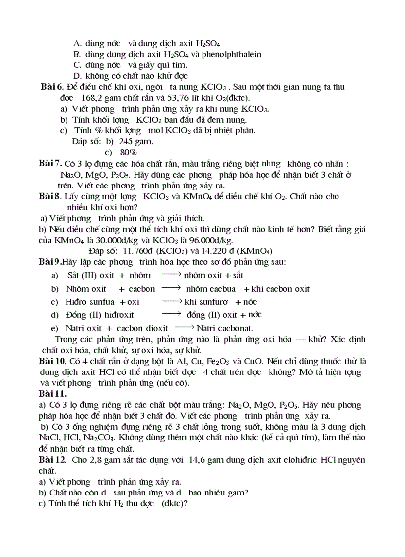 image for page Chuyen de on thi vao 10 Hoa THCS