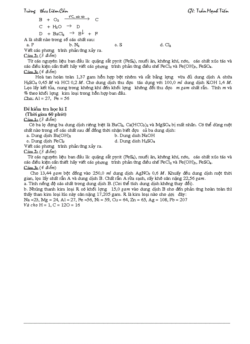 image for page Chuyen de on thi vao 10 Hoa THCS