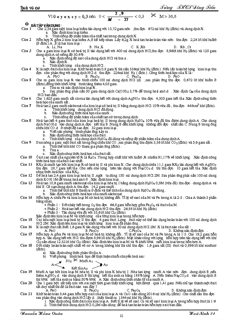 image for page Chuyên Đề Bồi Dưỡng HSG 9 Vô Cơ 1