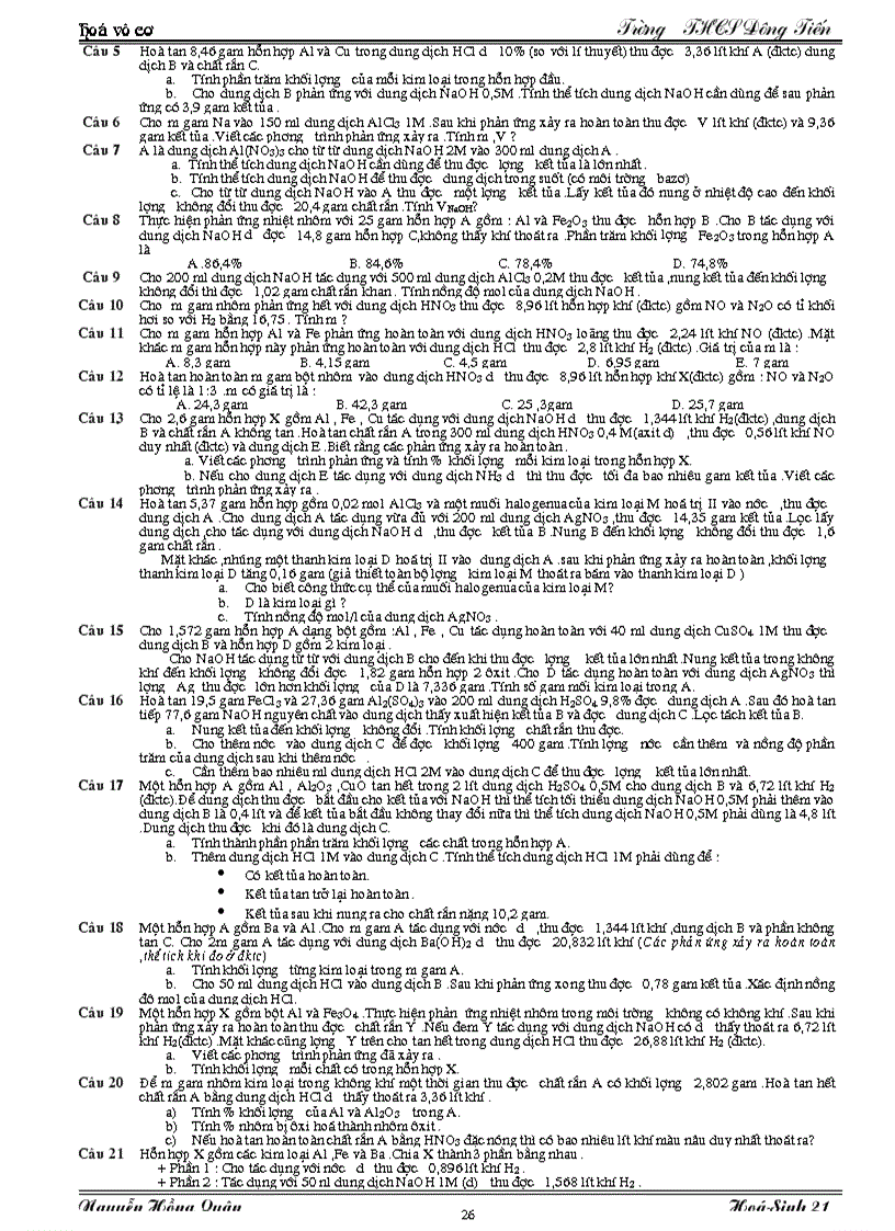 image for page Chuyên Đề Bồi Dưỡng HSG 9 Vô Cơ 1