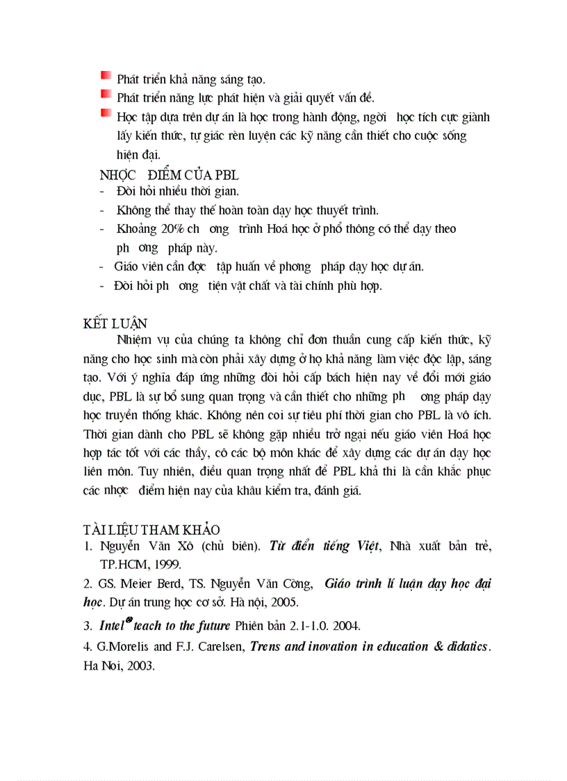 image for page Dạy học dự án