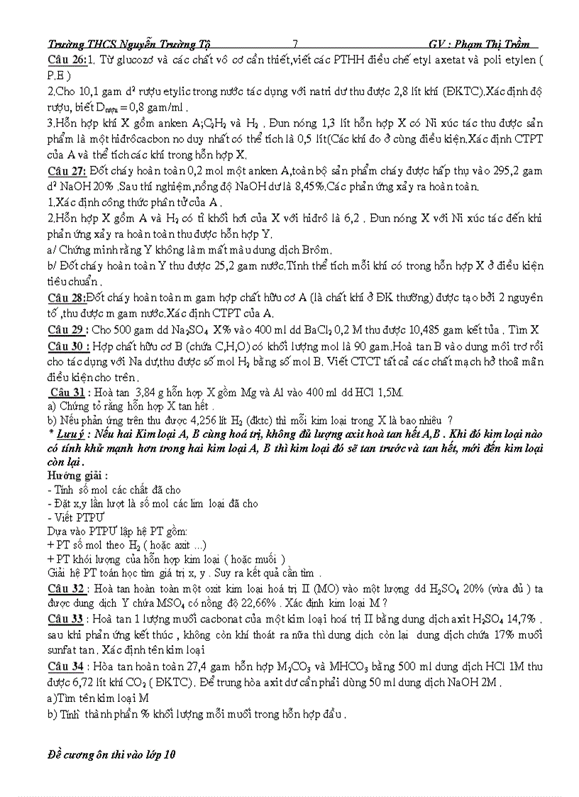 image for page Đề cương ôn thi vào lớp 10