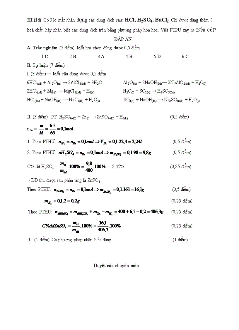 image for page Dề kiểm tra hóa học 9 lần 1