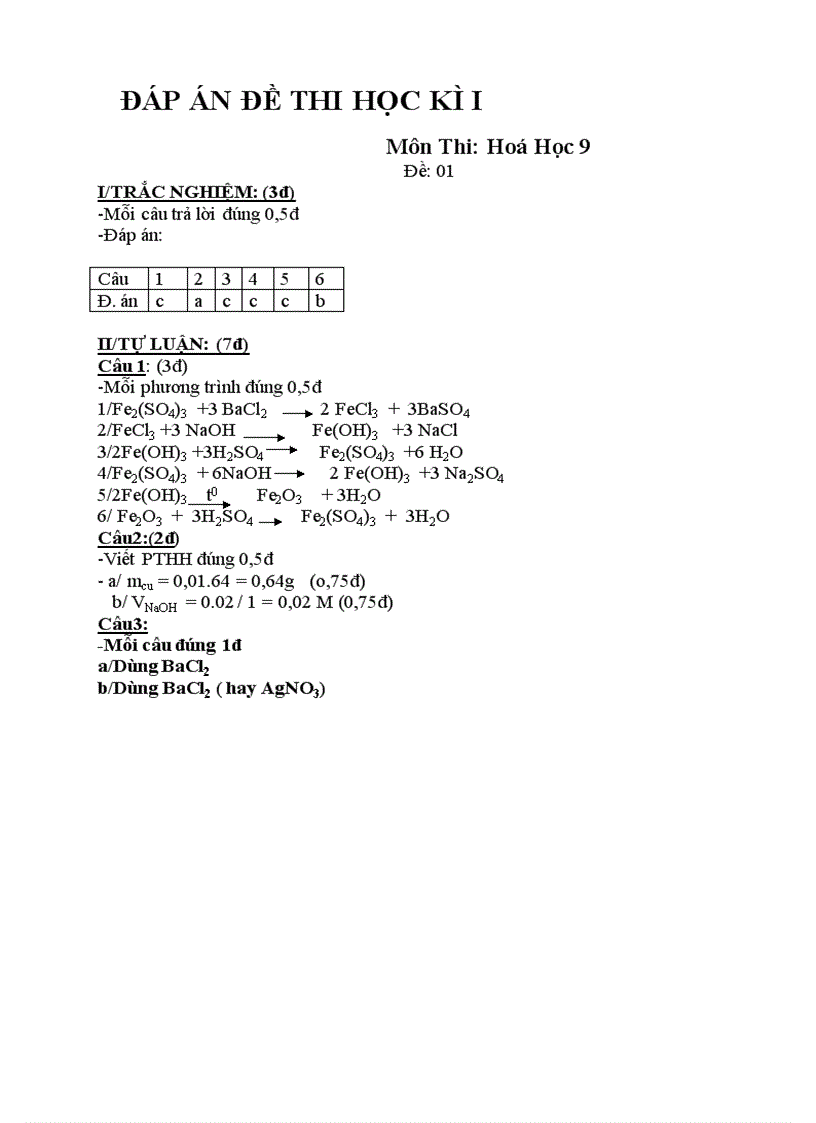 image for page Đề Thi hóa 9 học kì I