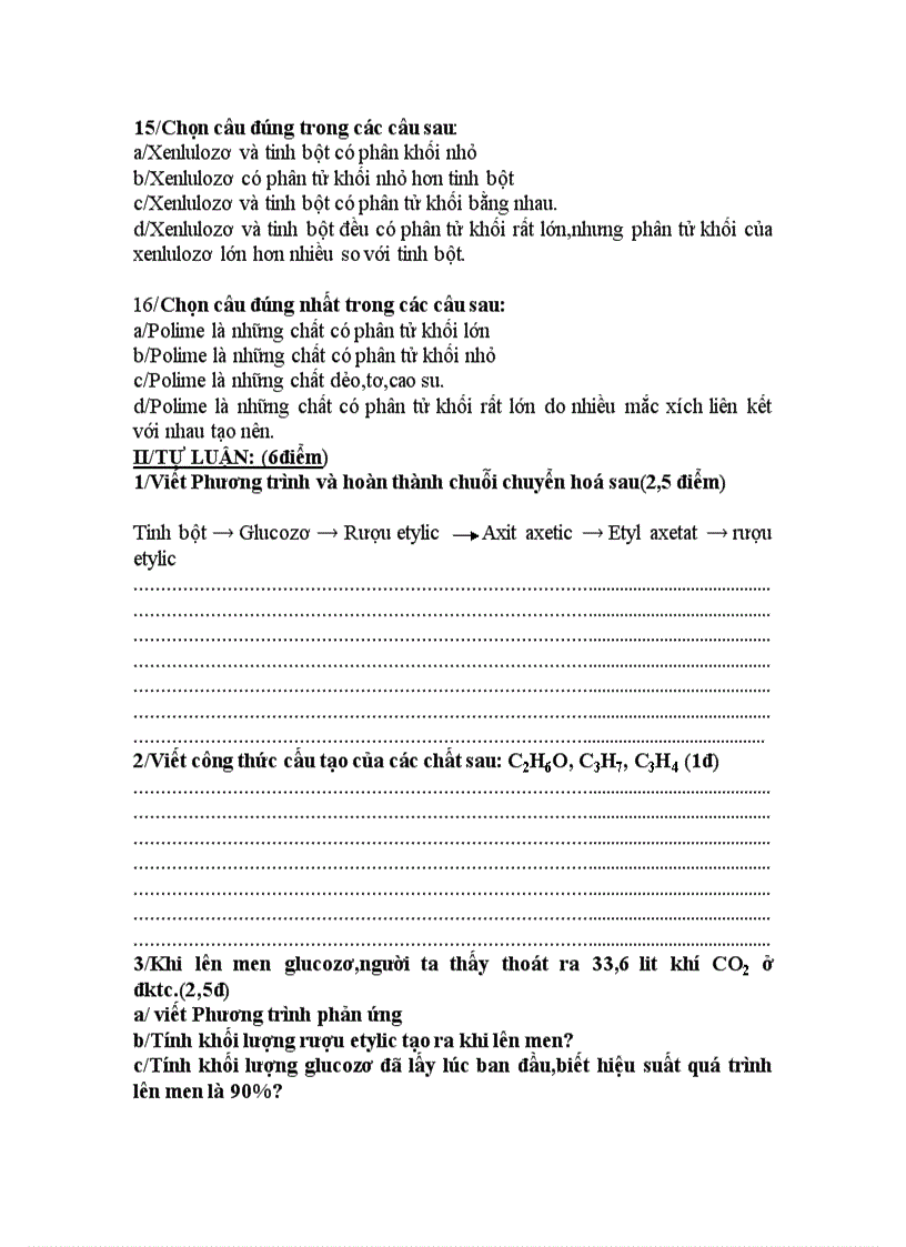 image for page Dề thi học kì II hóa 9 1