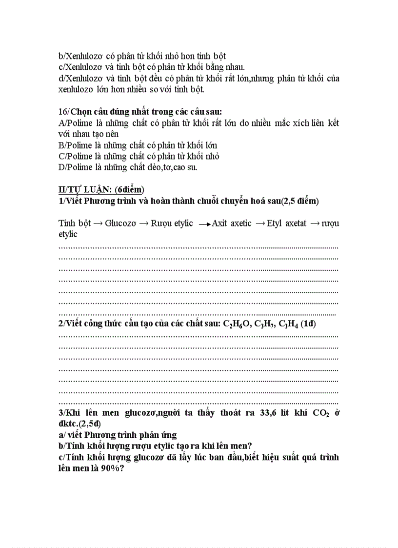 image for page Dề thi học kì II hóa 9 1