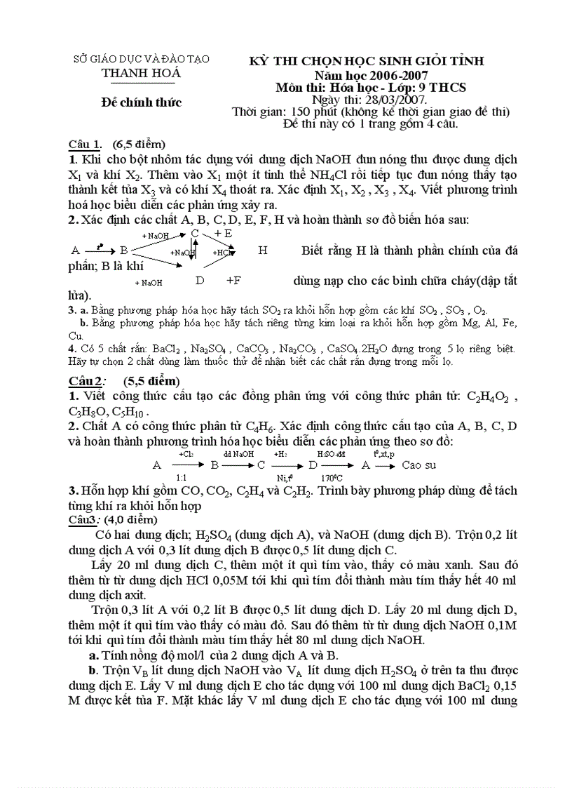 image for page Đề thi HSG Hóa 9 Thanh Hóa