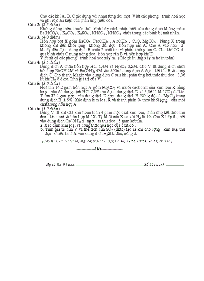 image for page Đề thi HSG Hóa 9 Tỉnh Nghệ An năm 2008