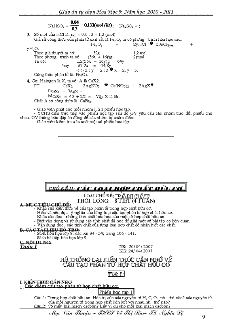 image for page GA tự chọn hóa 9 mới nhất 2010 2011