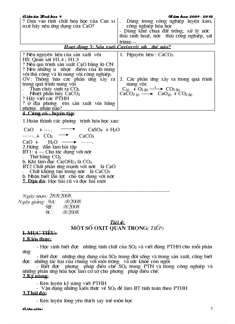 image for page Giao an Hoa hoc 9 Hai cot