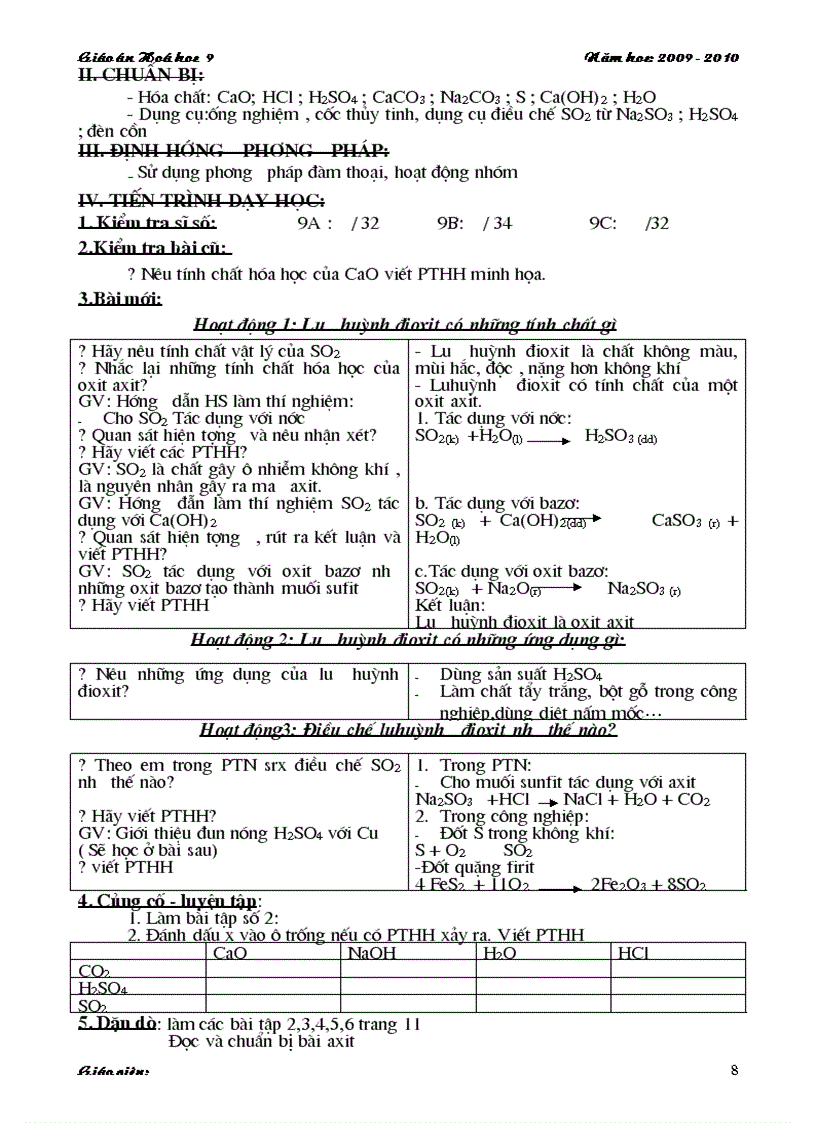 image for page Giao an Hoa hoc 9 Hai cot