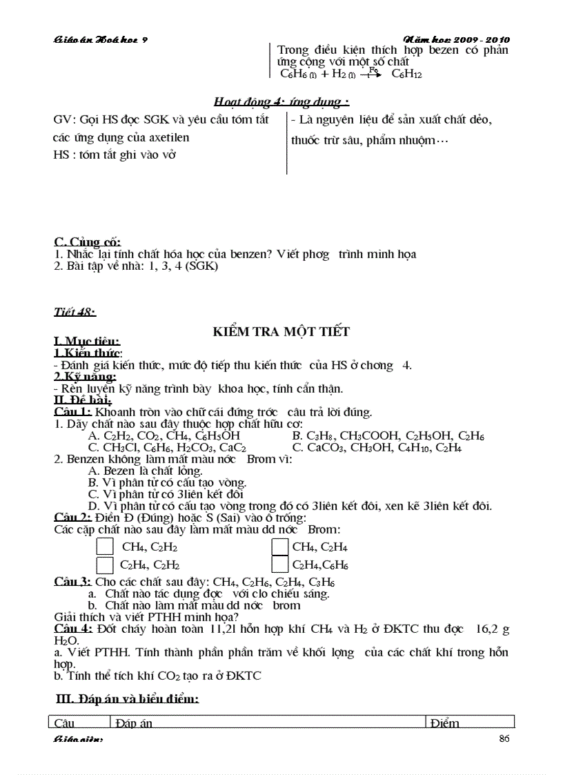 image for page Giao an Hoa hoc 9 Hai cot