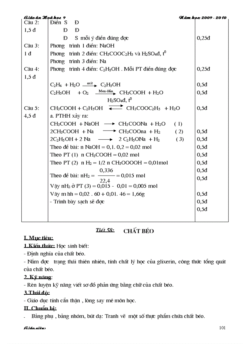 image for page Giao an Hoa hoc 9 Hai cot