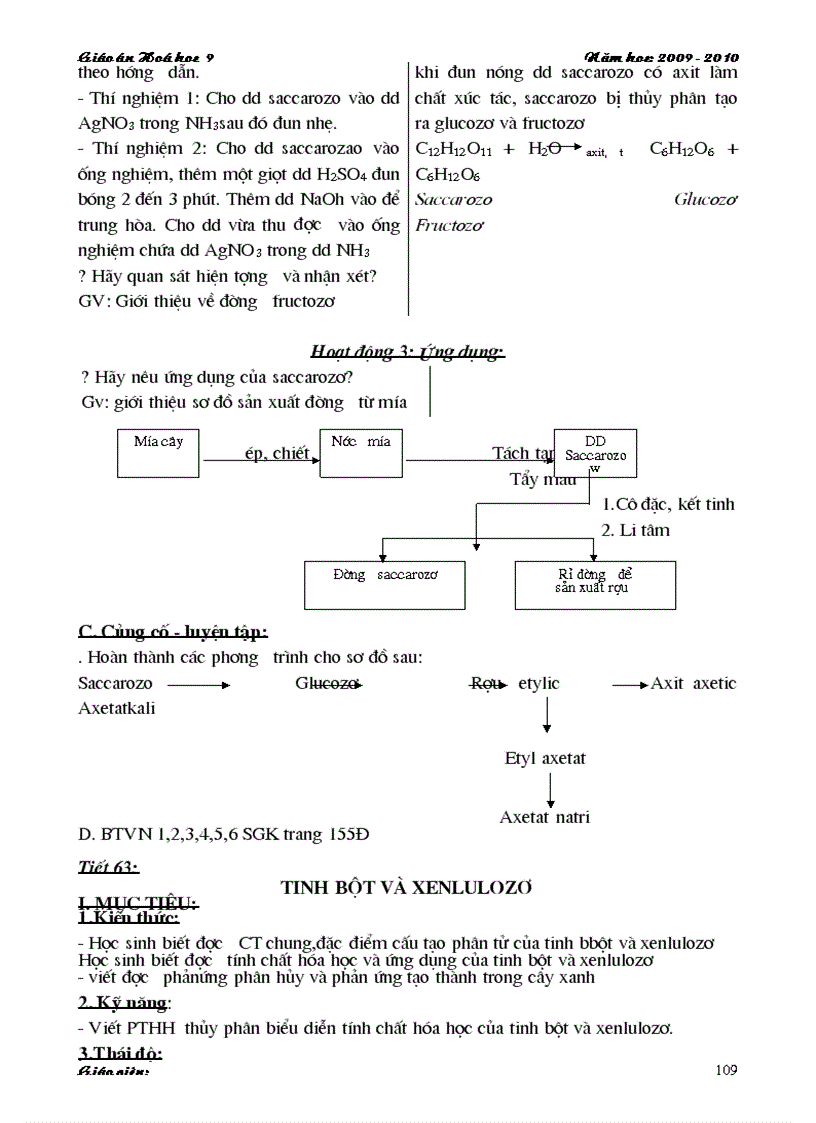 image for page Giao an Hoa hoc 9 Hai cot