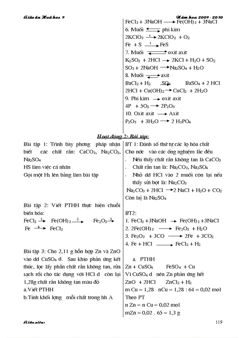 image for page Giao an Hoa hoc 9 Hai cot
