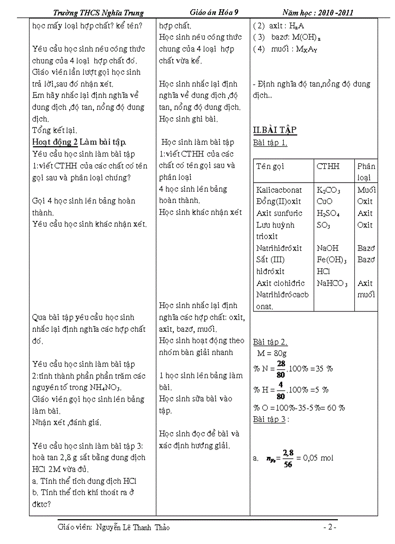 image for page Giao an chuan kt hoa 9