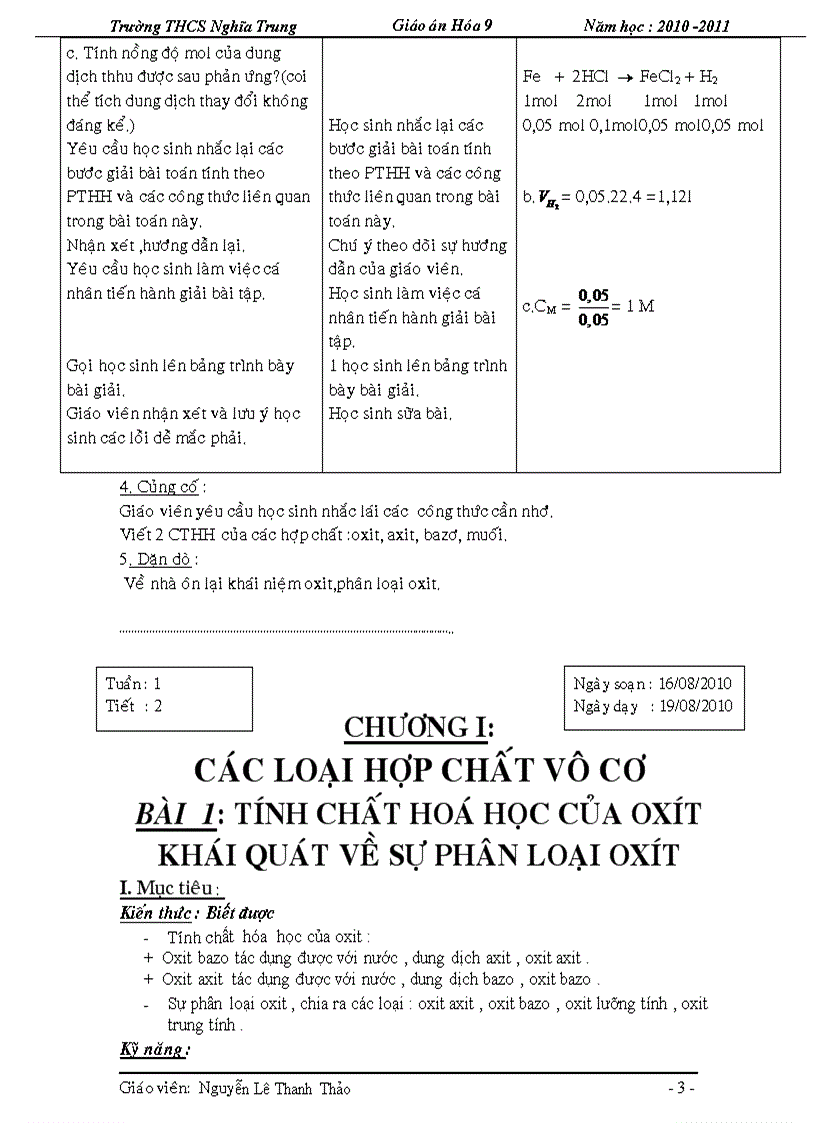 image for page Giao an chuan kt hoa 9