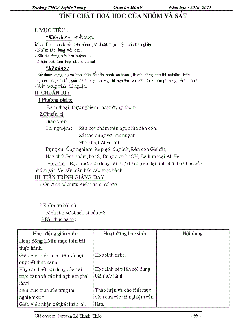 image for page Giao an chuan kt hoa 9