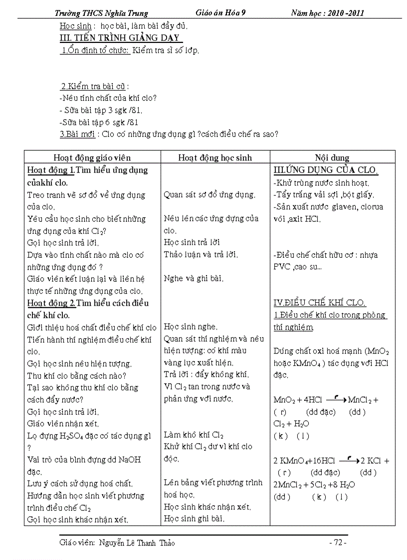 image for page Giao an chuan kt hoa 9