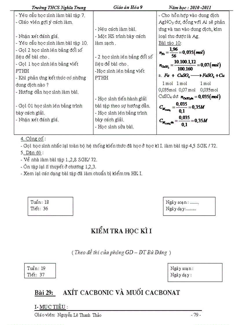 image for page Giao an chuan kt hoa 9