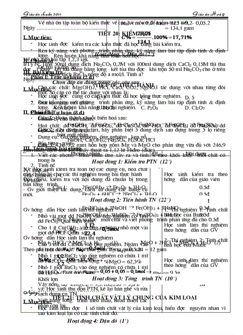 image for page Giao an chuan KT KN 2011 Chuong 2