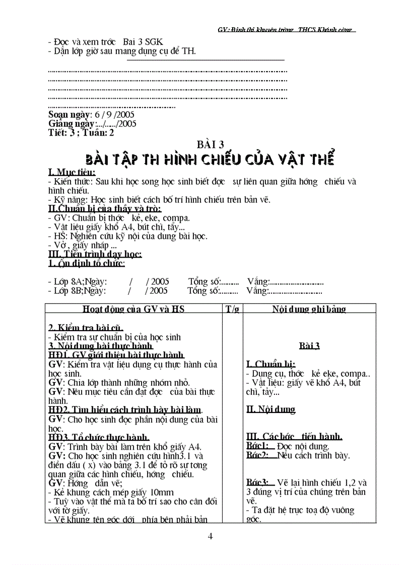 image for page Giáo án CN 8 Học kì I