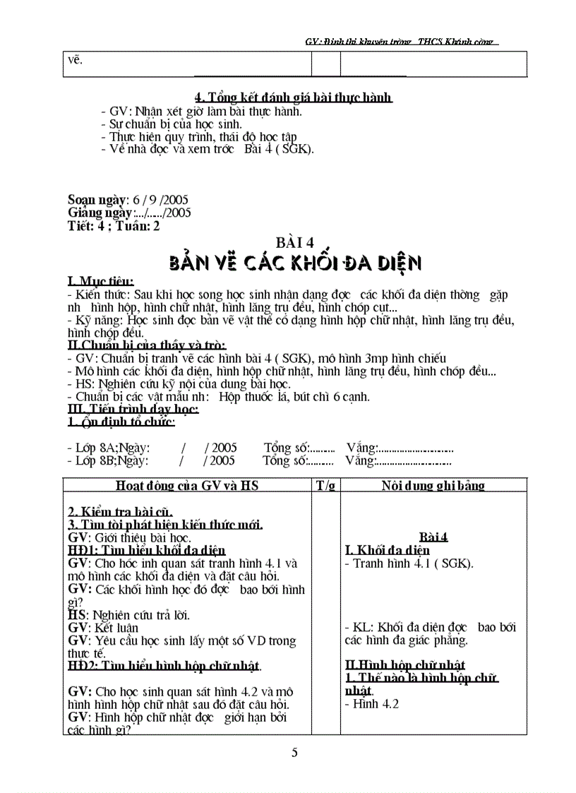 image for page Giáo án CN 8 Học kì I