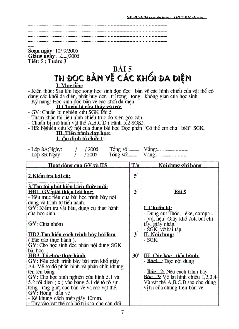 image for page Giáo án CN 8 Học kì I