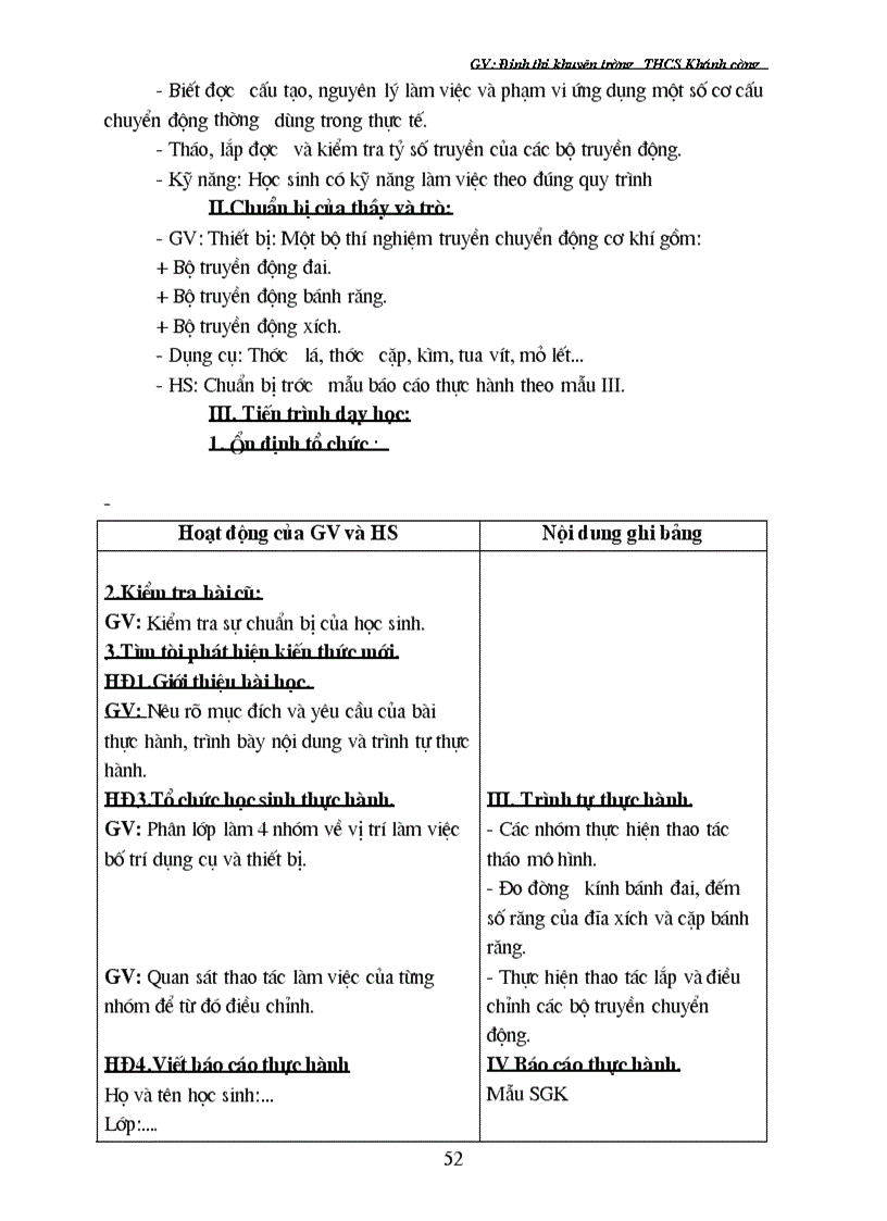 image for page Giáo án CN 8 Học kì I