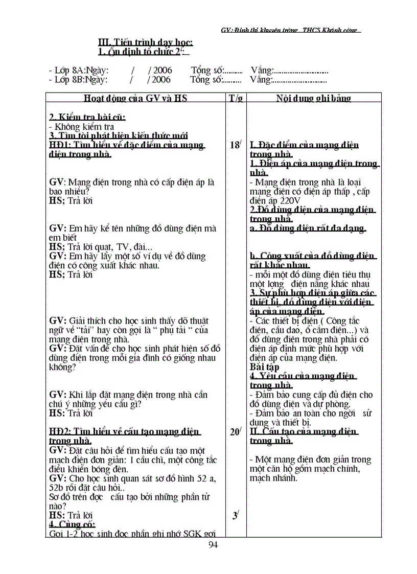 image for page Giáo án CN 8 Học kì I