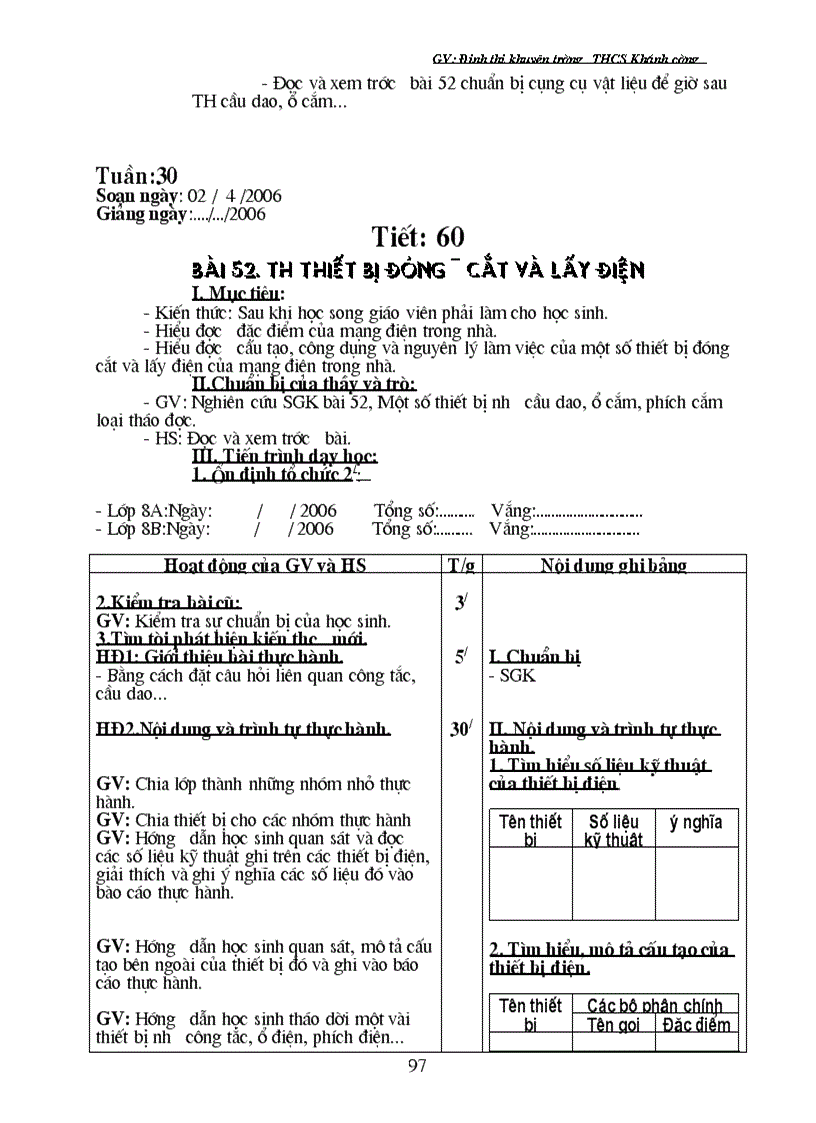 image for page Giáo án CN 8 Học kì I