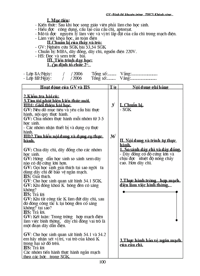 image for page Giáo án CN 8 Học kì I