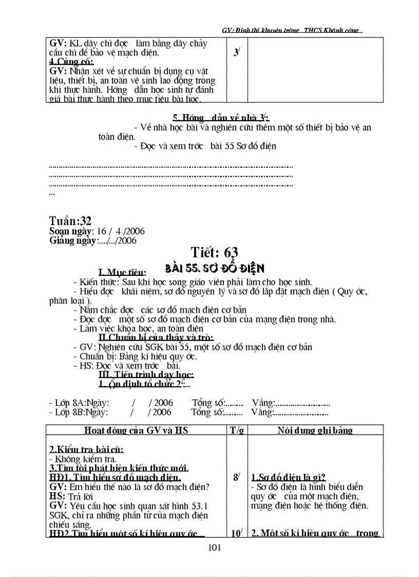 image for page Giáo án CN 8 Học kì I