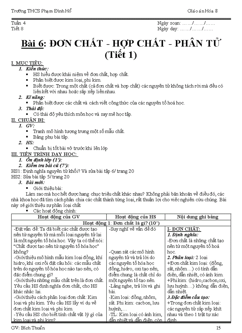 image for page Giao an hoa 8 chuong 1