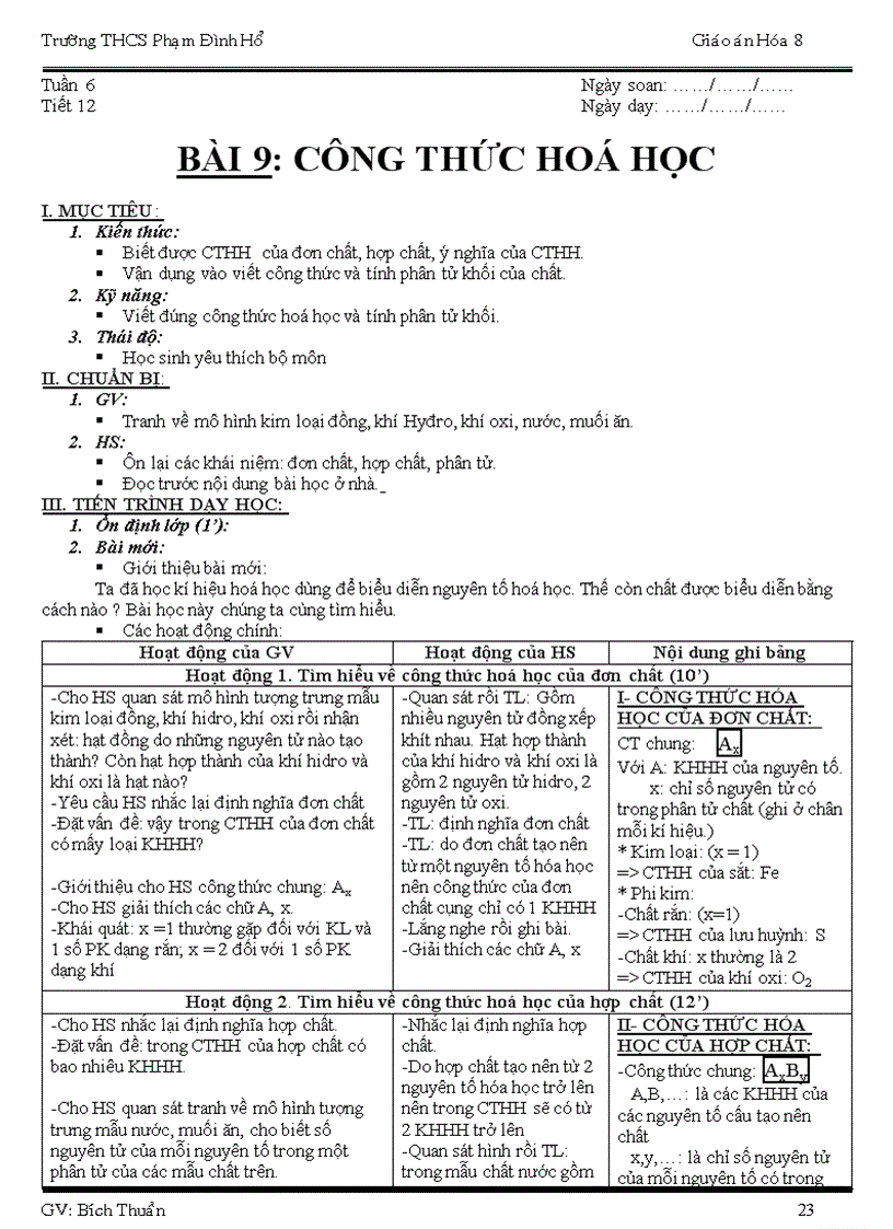 image for page Giao an hoa 8 chuong 1