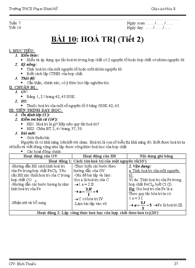 image for page Giao an hoa 8 chuong 1